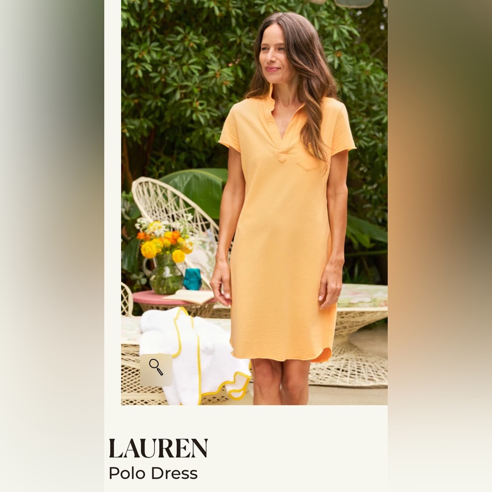 Frank & Eileen Lauren Polo Mini Dress,Size-Small,Color-Washed Peach